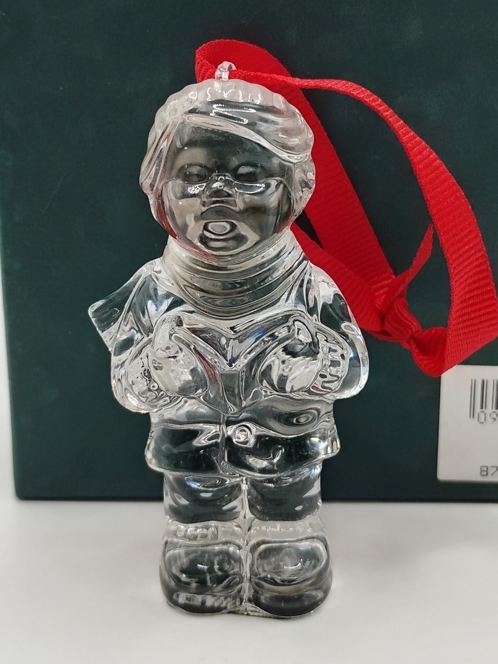 Marquis By Waterford Crystal Caroler Ornament Child Singing Pre-owned With Box